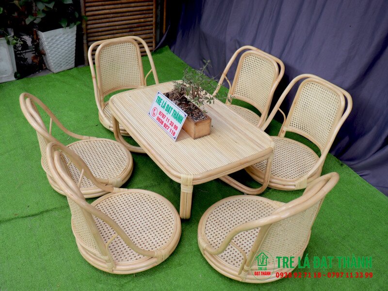 Bàn Ghế Ăn Mây - BGAM002